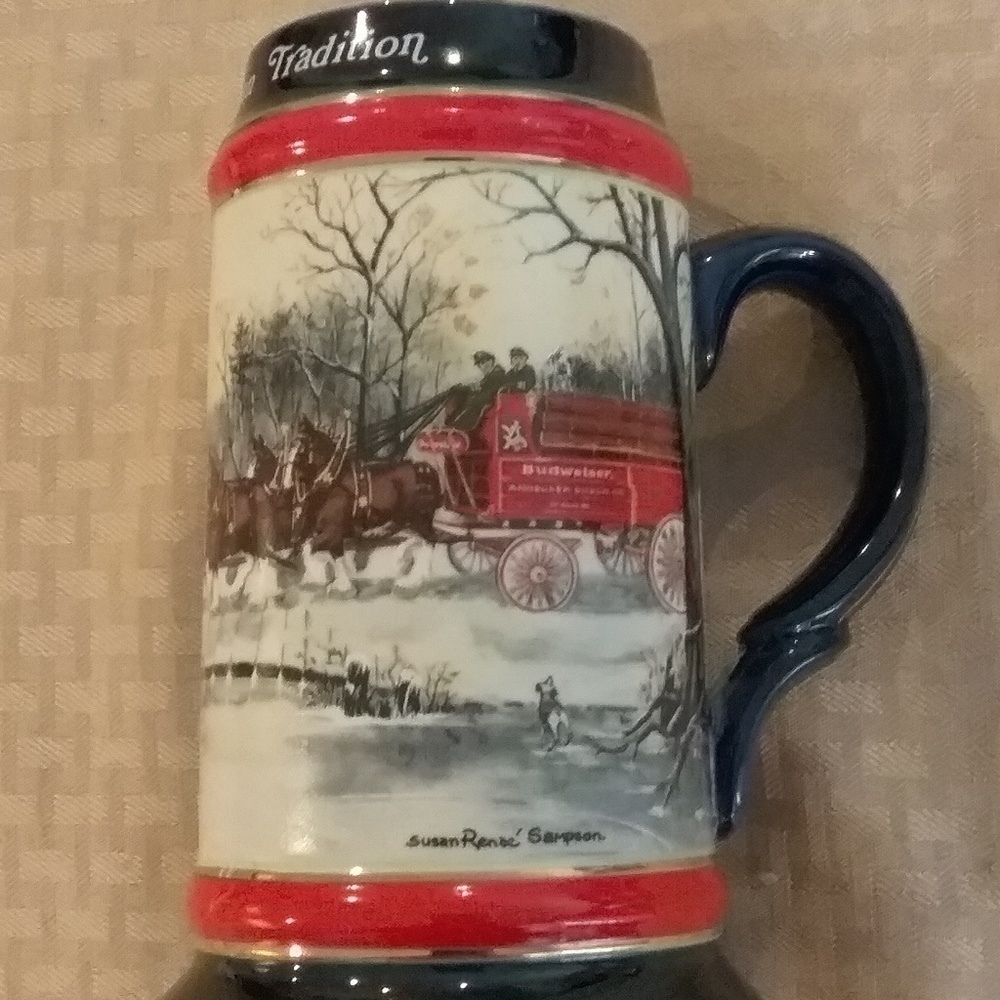 𝅺Anheuser-Busch 1990 Collector's Series Beer Stein
